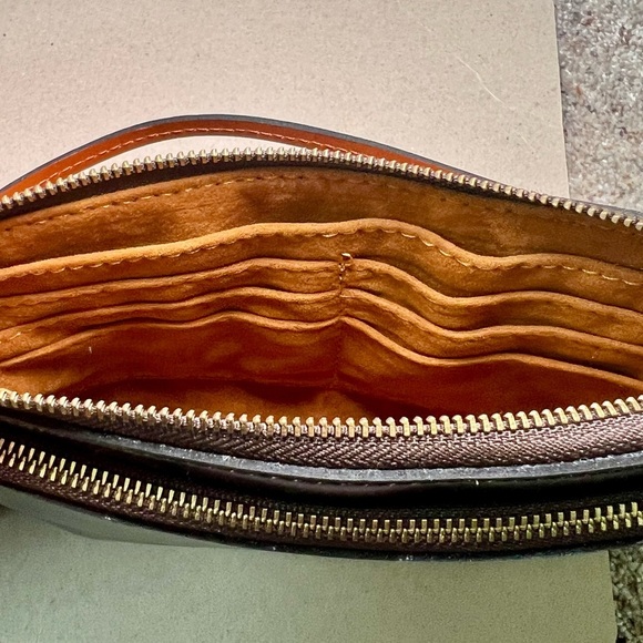 NWT Patricia Nash Leather Varone DOUBLE Zipper Wristlet/Clutch Peruvian … - Picture 2 of 8